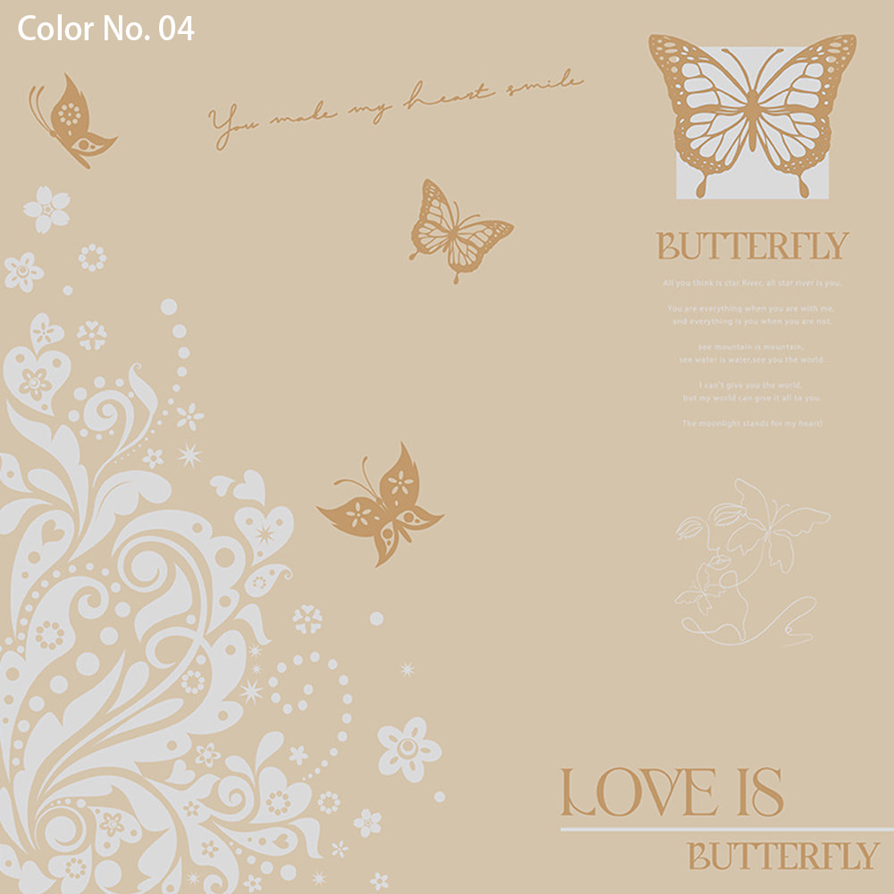 Carta Nossa per confezione di bouquet impermeabile con rivestimento su un lato e design con stampa a farfalla scavata