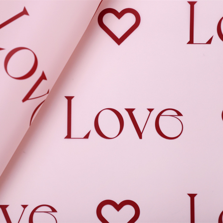 Carta Nossa da regalo con stampa di lettere d'amore con rivestimento impermeabile colorato