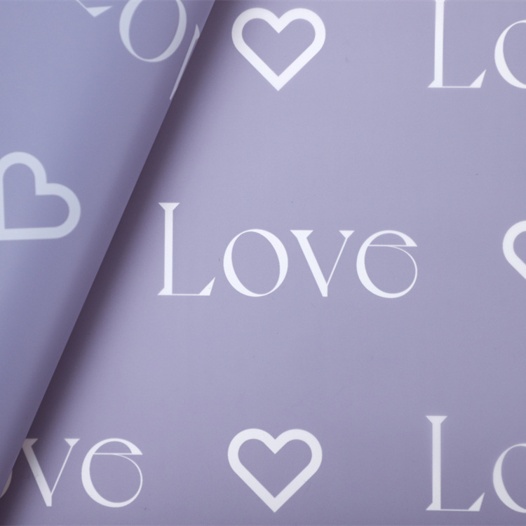Carta Nossa da regalo con stampa di lettere d'amore con rivestimento impermeabile colorato