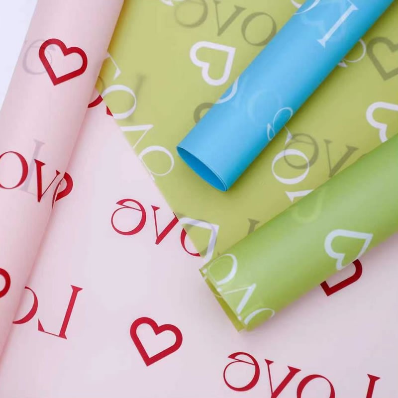Carta Nossa da regalo con stampa di lettere d'amore con rivestimento impermeabile colorato