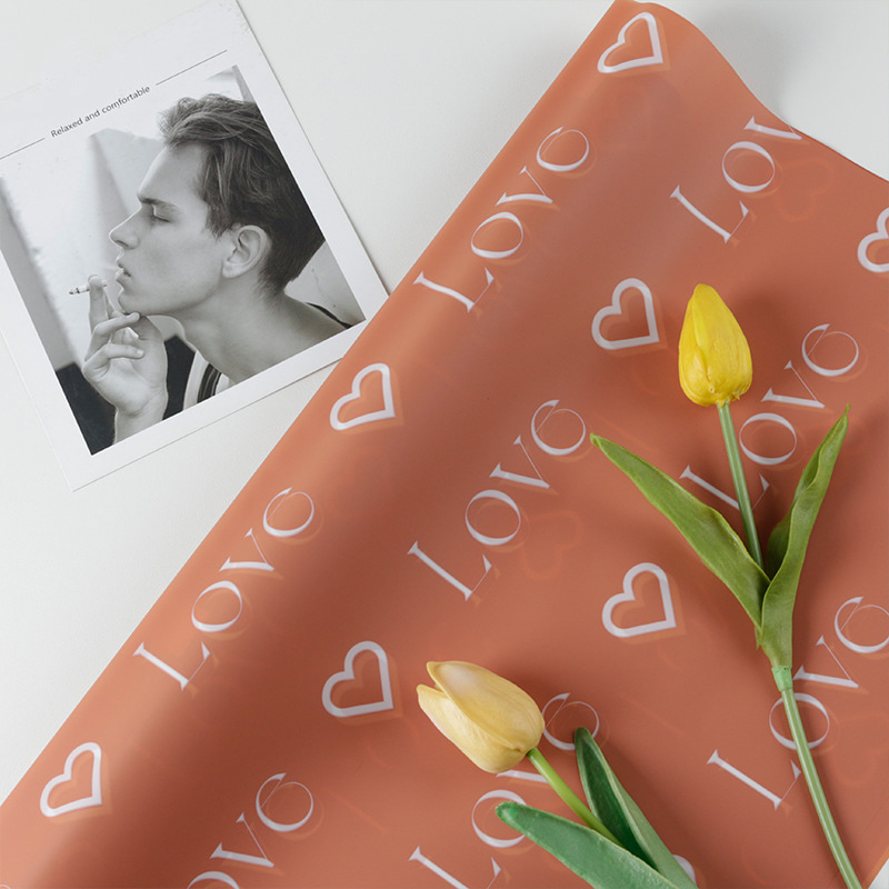 Carta Nossa da regalo con stampa di lettere d'amore con rivestimento impermeabile colorato