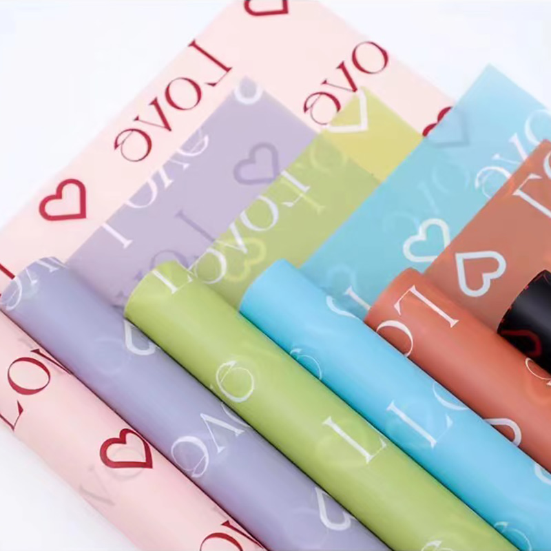 Carta Nossa da regalo con stampa di lettere d'amore con rivestimento impermeabile colorato