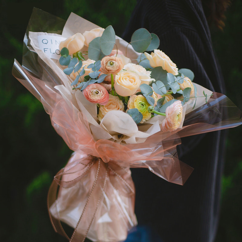 Carta da regalo per fiori in cristallo trasparente impermeabile