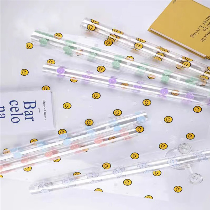 Carta da regalo con fiori con volto sorridente in cellophane OPP