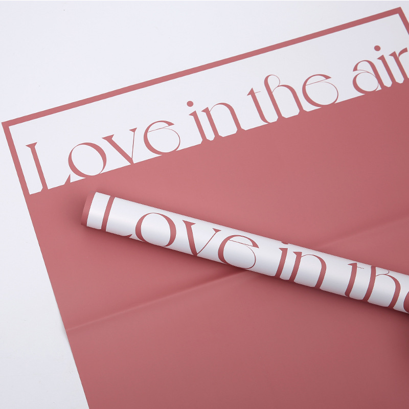 Carta da regalo spessa per bouquet con parole artistiche