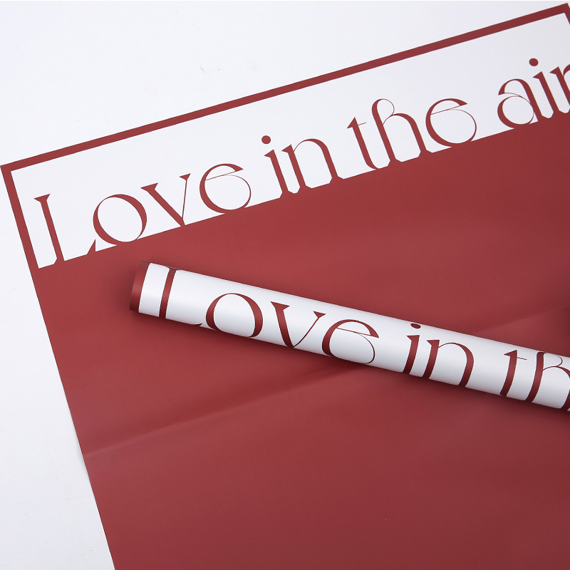Carta da regalo spessa per bouquet con parole artistiche