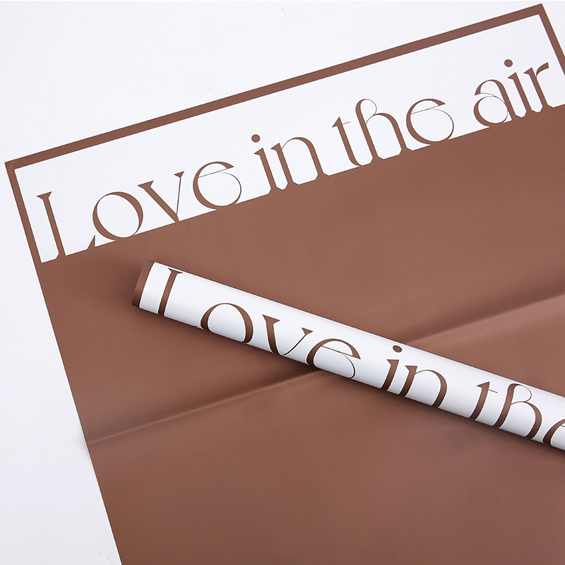 Carta da regalo spessa per bouquet con parole artistiche