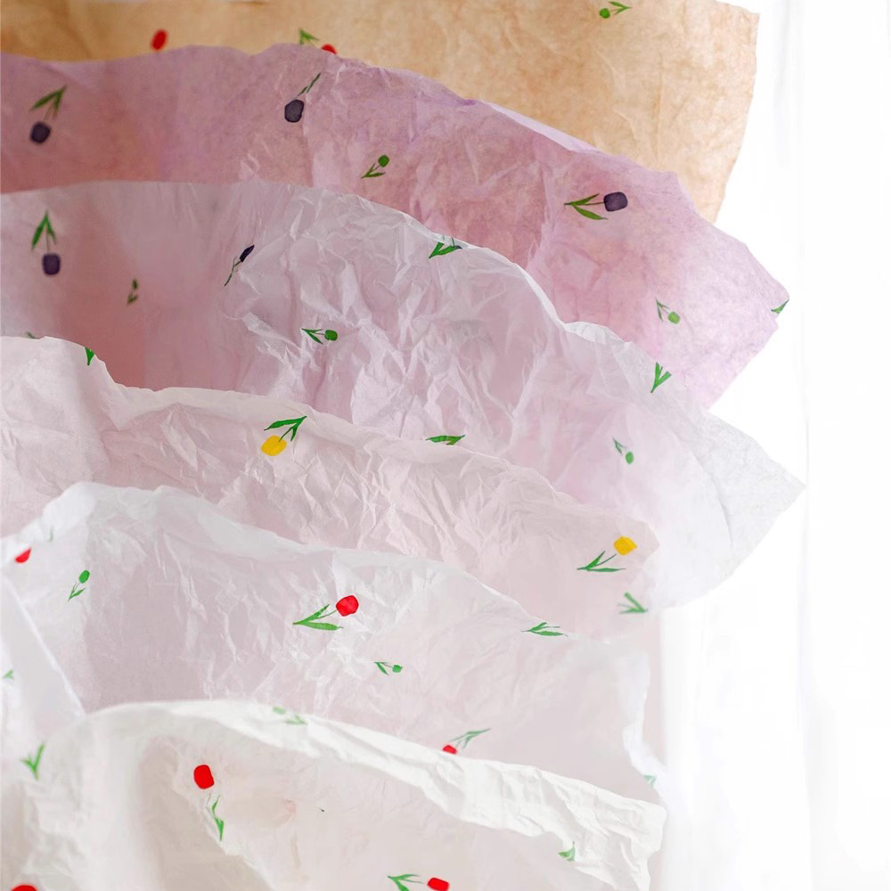 Carta da regalo spessa per bouquet con parole artistiche