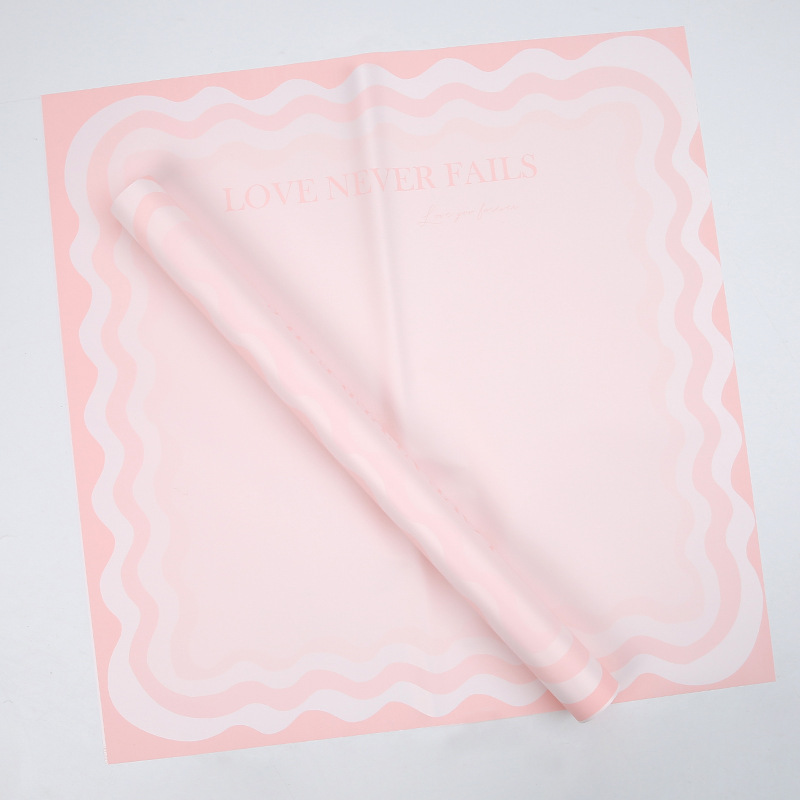 Carta da regalo a fiori solidi con bordo ondulato