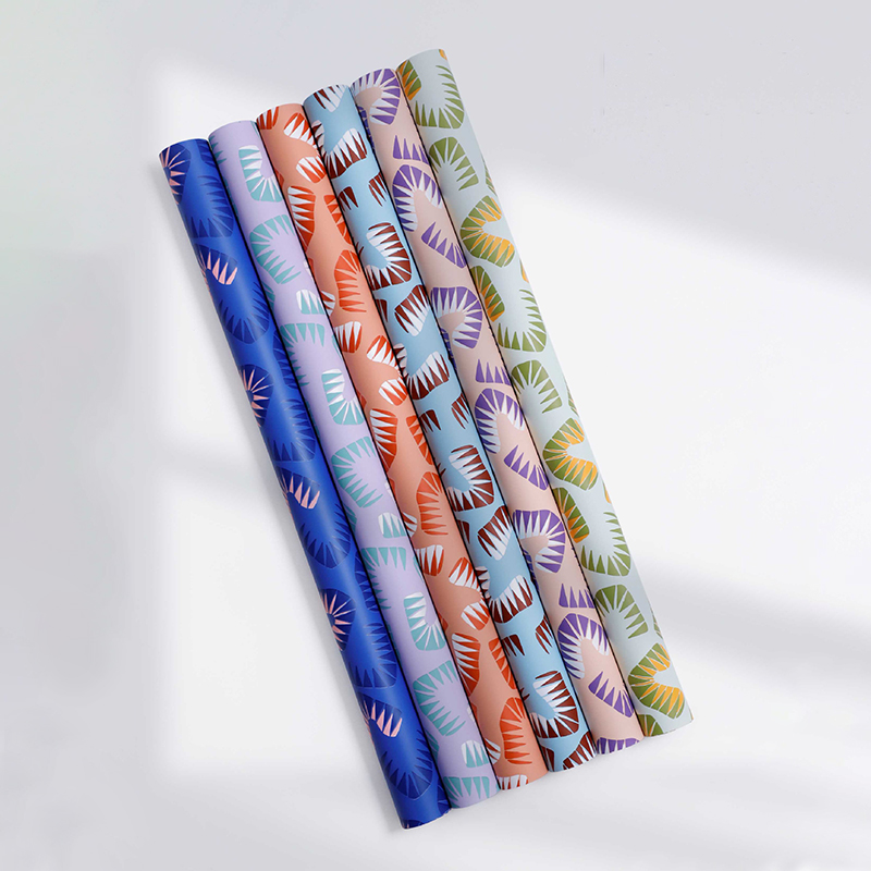 Sei carte da regalo a fiori con motivi a foglie dai colori vivaci