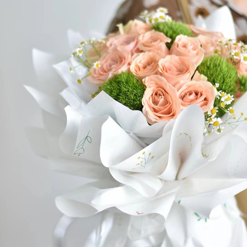 Pellicola per imballaggio di bouquet di fiori in plastica antiappannamento e resistente all'umidità