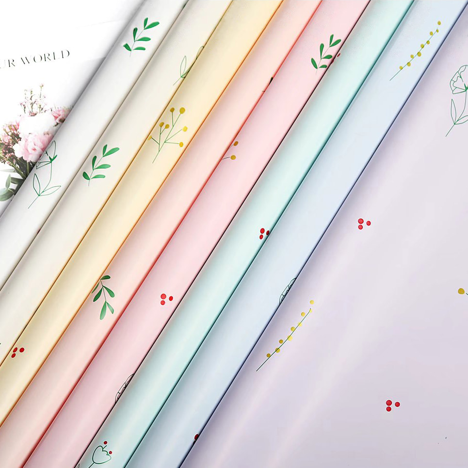 Pellicola per imballaggio di bouquet di fiori in plastica antiappannamento e resistente all'umidità