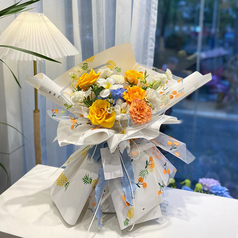 Pellicola per imballaggio di bouquet di fiori in plastica antiappannamento e resistente all'umidità