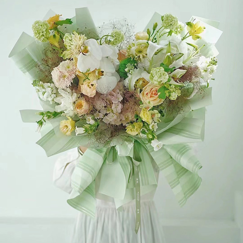 Carta da regalo impermeabile per fiori patinata fronte-retro