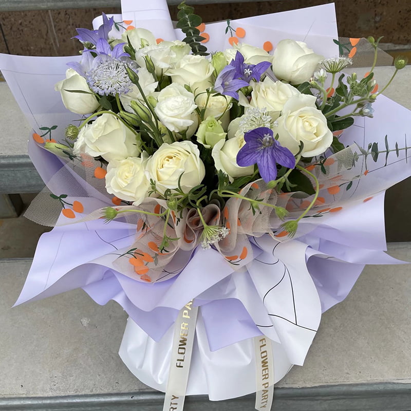 Carta da fiori in plastica opaca spessa