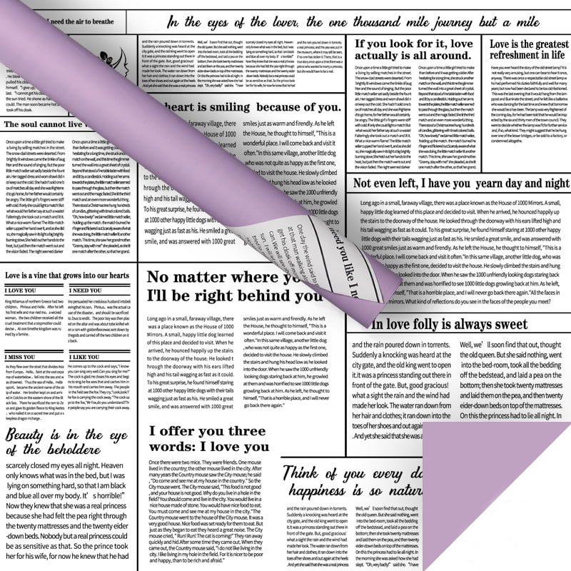 Carta da regalo per fiori di giornale inglese