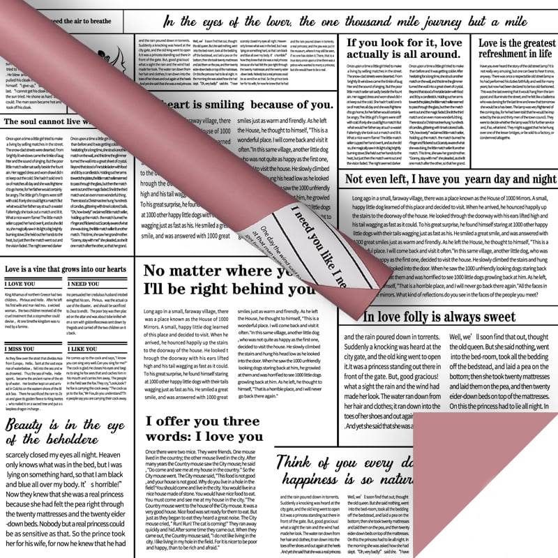 Carta da regalo per fiori di giornale inglese