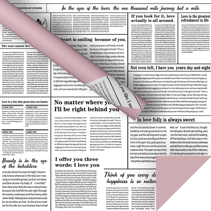 Carta da regalo per fiori di giornale inglese