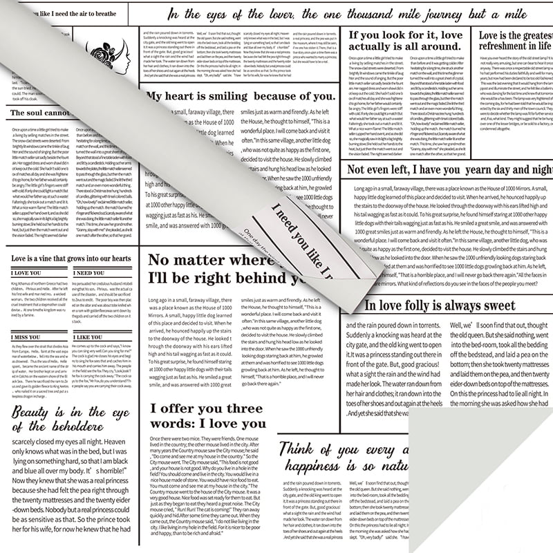 Carta da regalo per fiori di giornale inglese