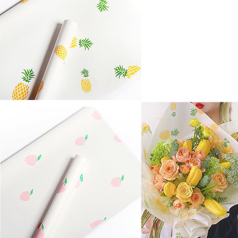 Carta da regalo per bouquet con motivo semplice di frutta