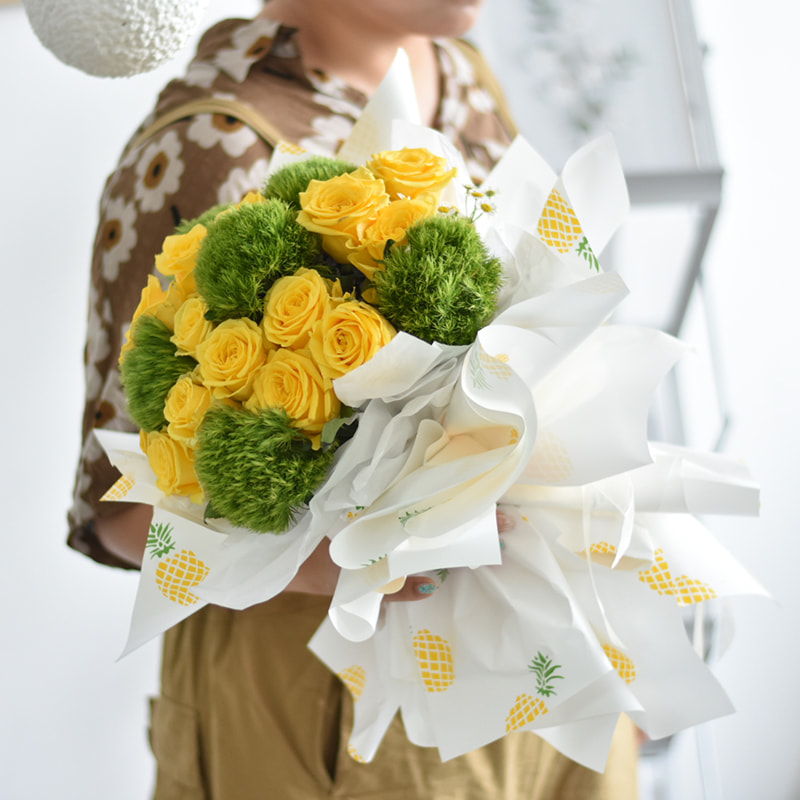 Carta da regalo per bouquet con motivo semplice di frutta