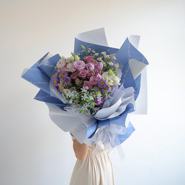 Carta da regalo per bouquet romantico stampata