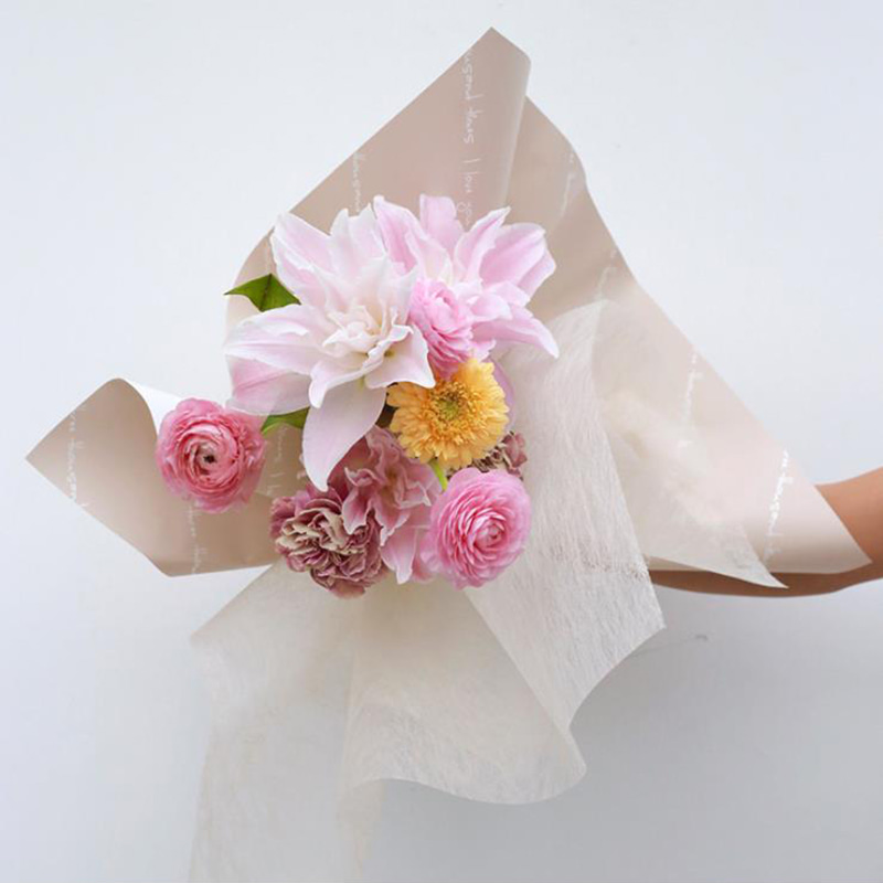 Carta da regalo per bouquet romantico stampata