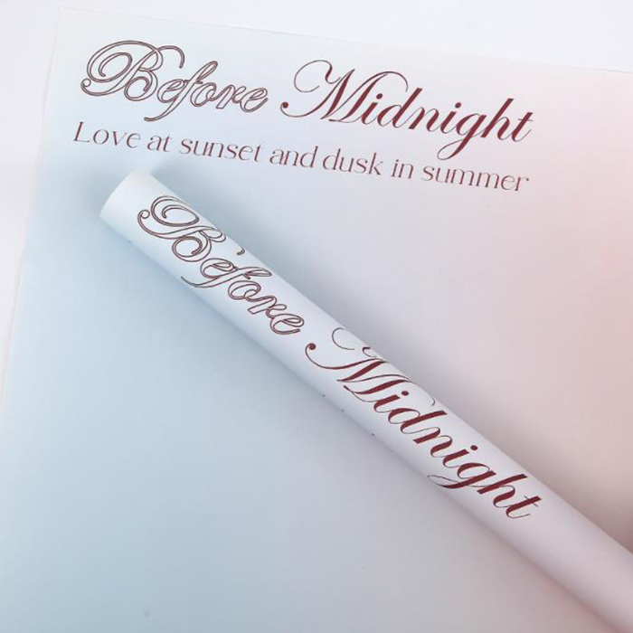 Carta da regalo per bouquet con stampa sfumata