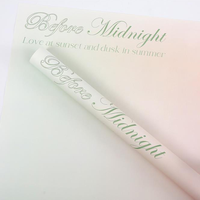 Carta da regalo per bouquet con stampa sfumata