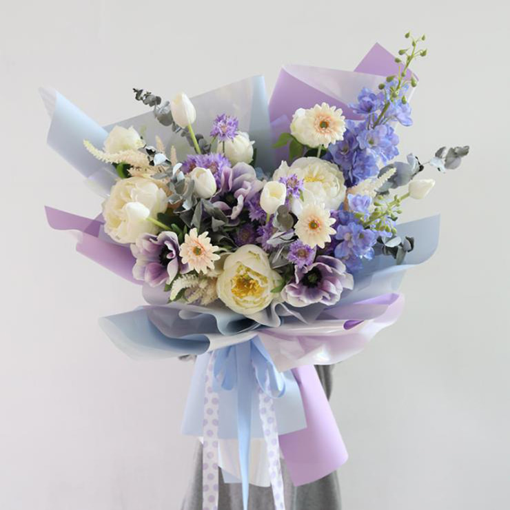 Carta da regalo per bouquet color caramello Fantasia placcata oro