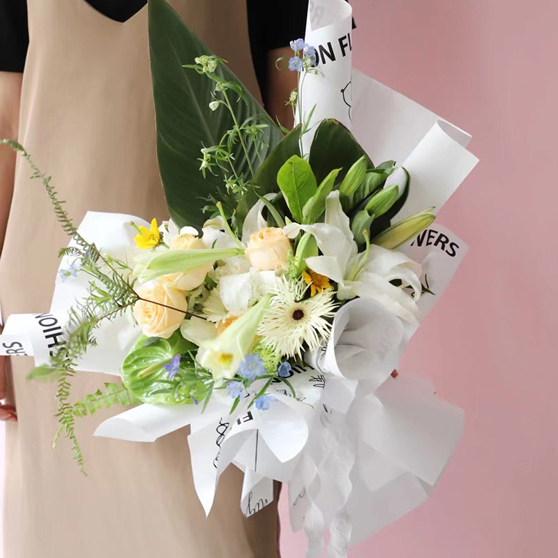Carta da regalo Flower Love-Bouquet con motivo a rose